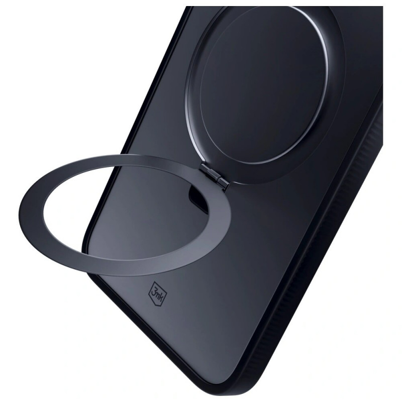 Funda 3MK Smoke Case Mag&Stand para Apple iPhone 16 Pro Max, policarbonato, negra