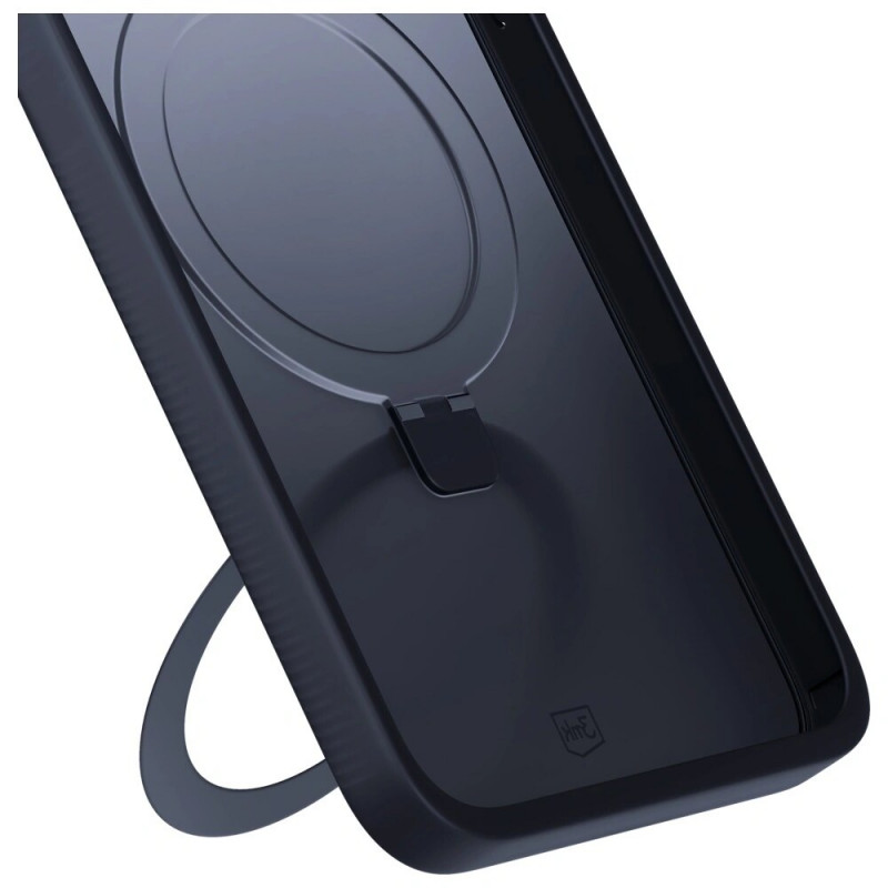 Funda 3MK Smoke Case Mag&Stand para Apple iPhone 16 Pro Max, policarbonato, negra