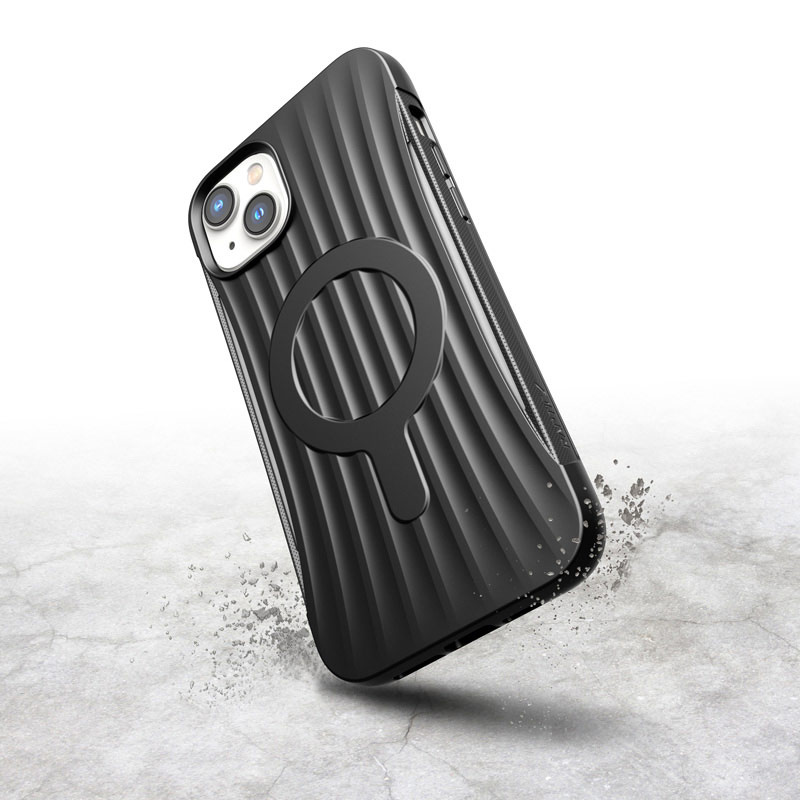 Funda Raptic Clutch MagSafe X-Doria para Apple iPhone 14 Plus / 15 Plus, negra