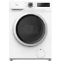 Lavadora slim Midea MF110W80/W-PL, 8 kg, blanca/negra