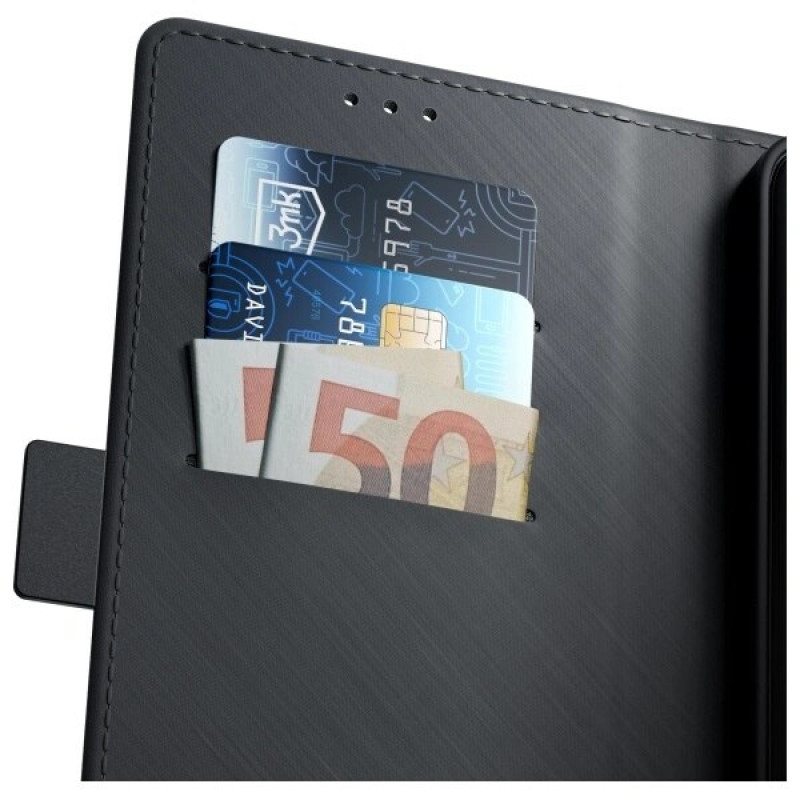 Funda tipo cartera 3MK para Samsung Galaxy A16, negra