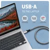 Goobay Adaptador Ethernet Gigabit AXAGON ADE-AM50 USB-A con cable CAT6 integrado de 5 m, RJ-45