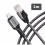 Goobay Adaptador Ethernet Gigabit USB-C AXAGON ADE-CM20 con cable CAT6 integrado de 2 m, RJ-45