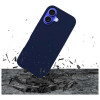 Funda de silicona 3MK para Apple iPhone 16 Plus, azul marino