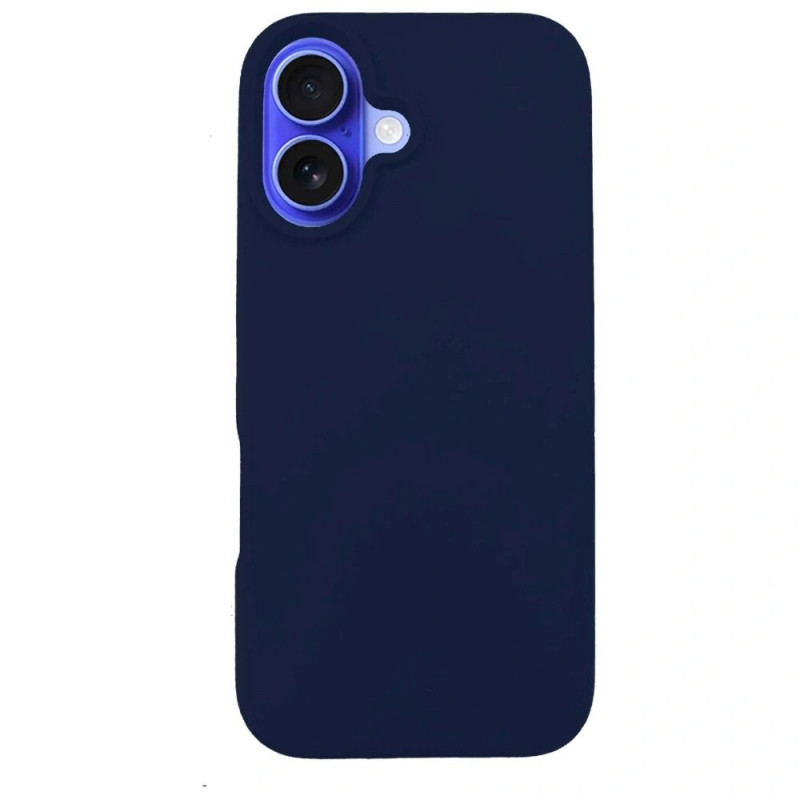 Funda de silicona 3MK para Apple iPhone 16 Plus, azul marino