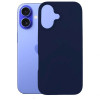 Funda de silicona 3MK para Apple iPhone 16 Plus, azul marino