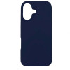 Funda de silicona 3MK para Apple iPhone 16 Plus, azul marino