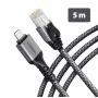 Goobay Adaptador Ethernet Gigabit USB-C AXAGON ADE-CM50 con cable CAT6 integrado de 5 m, RJ-45