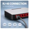 Goobay Adaptador Ethernet Gigabit USB-C AXAGON ADE-CM50 con cable CAT6 integrado de 5 m, RJ-45