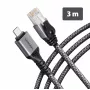 Goobay Adaptador Ethernet Gigabit USB-C AXAGON ADE-CM30 con cable CAT6 integrado de 3 m, RJ-45
