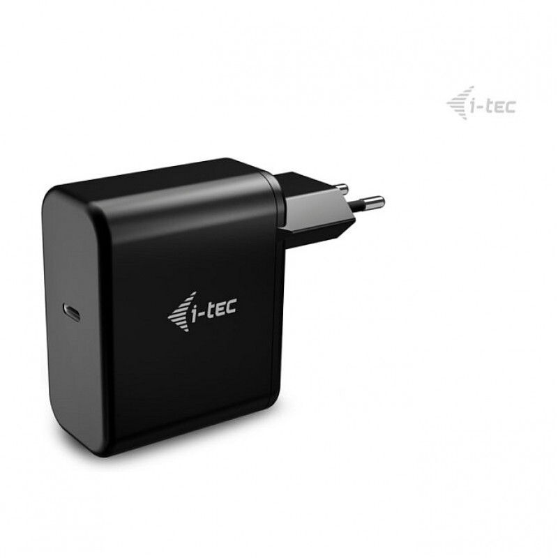 Cargador GaN USB-C de 100 W i-tec, PD 3.0, 1x USB-C, negro