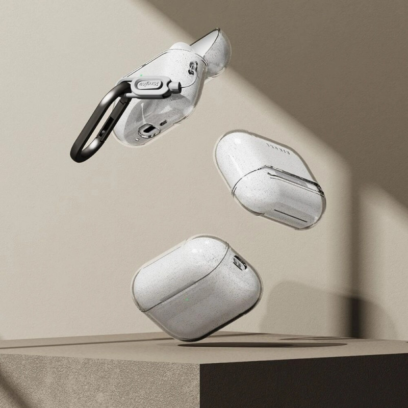 Funda Ringke Air para Apple AirPods Pro 3, transparente con purpurina