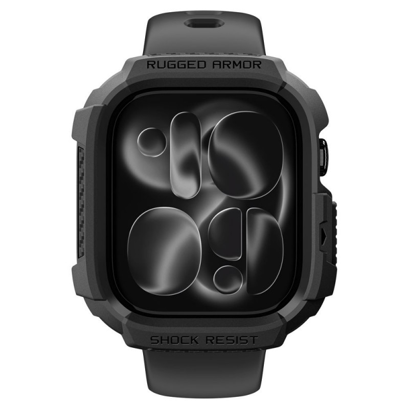 Funda Spigen Rugged Armor ACS11886 para Apple Watch 12 46 mm, negro mate