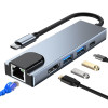 Hub USB-C 5 en 1 Tech-Protect V3, gris