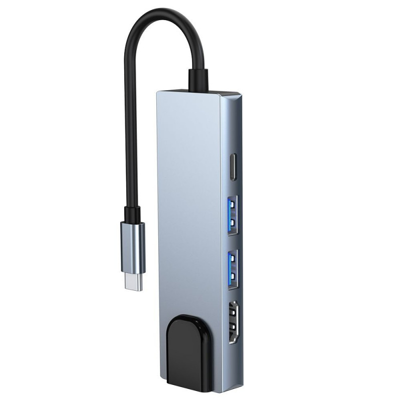 Hub USB-C 5 en 1 Tech-Protect V3, gris