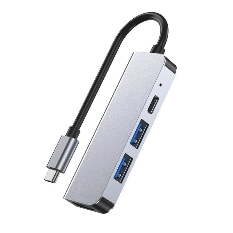 Hub USB-C 4 en 1 Tech-Protect V2, gris
