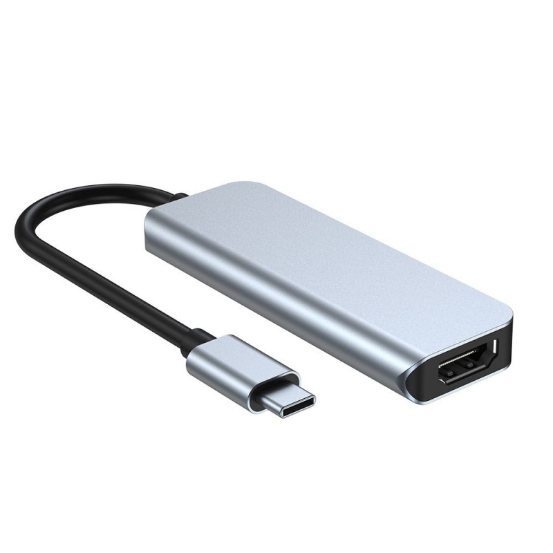 Hub USB-C 4 en 1 Tech-Protect V2, gris