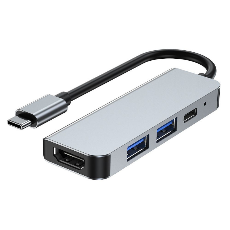 Hub USB-C 4 en 1 Tech-Protect V2, gris