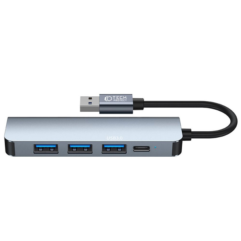 Hub USB-A 5 en 1 Tech-Protect V0-HUB, gris