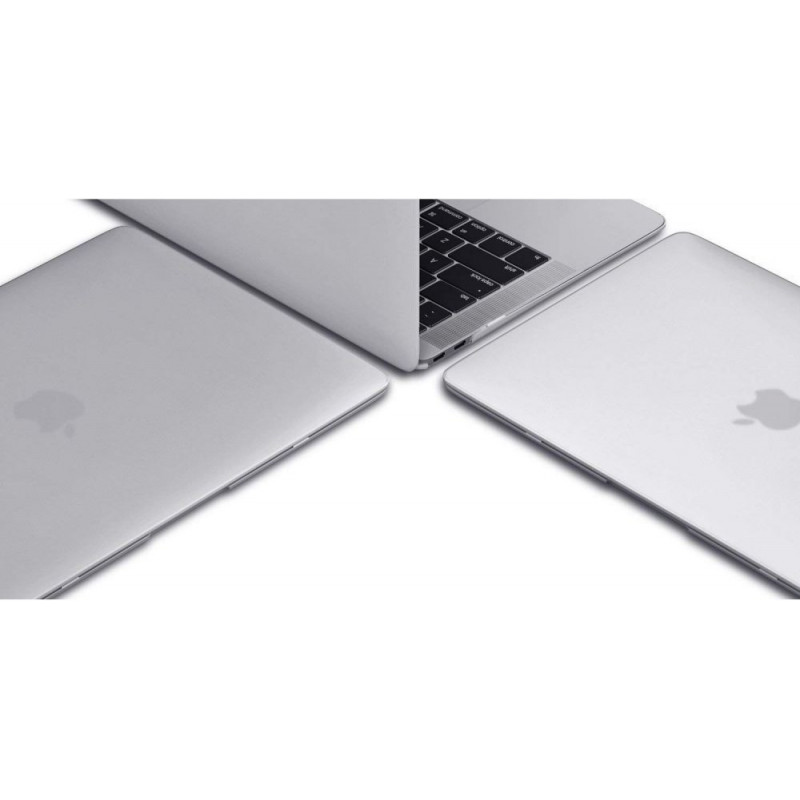 Funda Tech-Protect SmartShell para Apple MacBook Air 13 2022-2024, transparente con purpurina