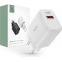 Cargador de pared Tech-Protect C20W de 2 puertos, USB-C PD 20W y USB-A QC 3.0, blanco