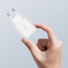 Cargador de pared Tech-Protect C20W de 2 puertos, USB-C PD 20W y USB-A QC 3.0, blanco