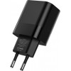 Cargador de pared Tech-Protect C30W de 2 puertos, USB-C PD 30W y USB-A QC 3.0, negro