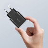 Cargador de pared Tech-Protect C30W de 2 puertos, USB-C PD 30W y USB-A QC 3.0, negro
