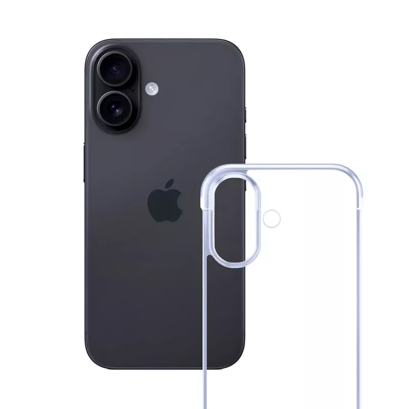 Funda para smartphone 3mk Just20g Clear Case Apple iPhone 16, transparente
