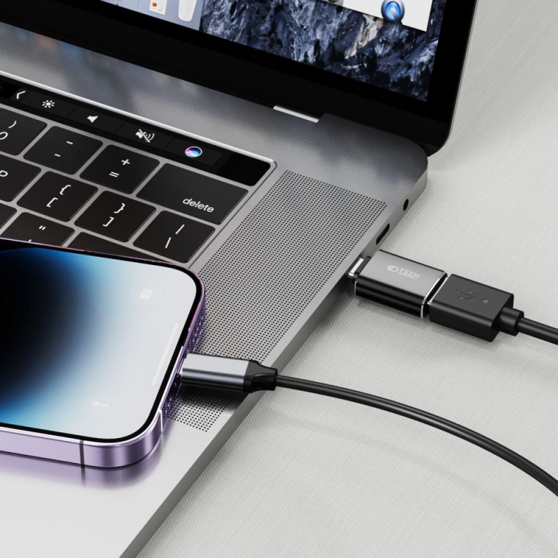 Adaptador OTG Tech-Protect UltraBoost USB-C / USB-A, negro