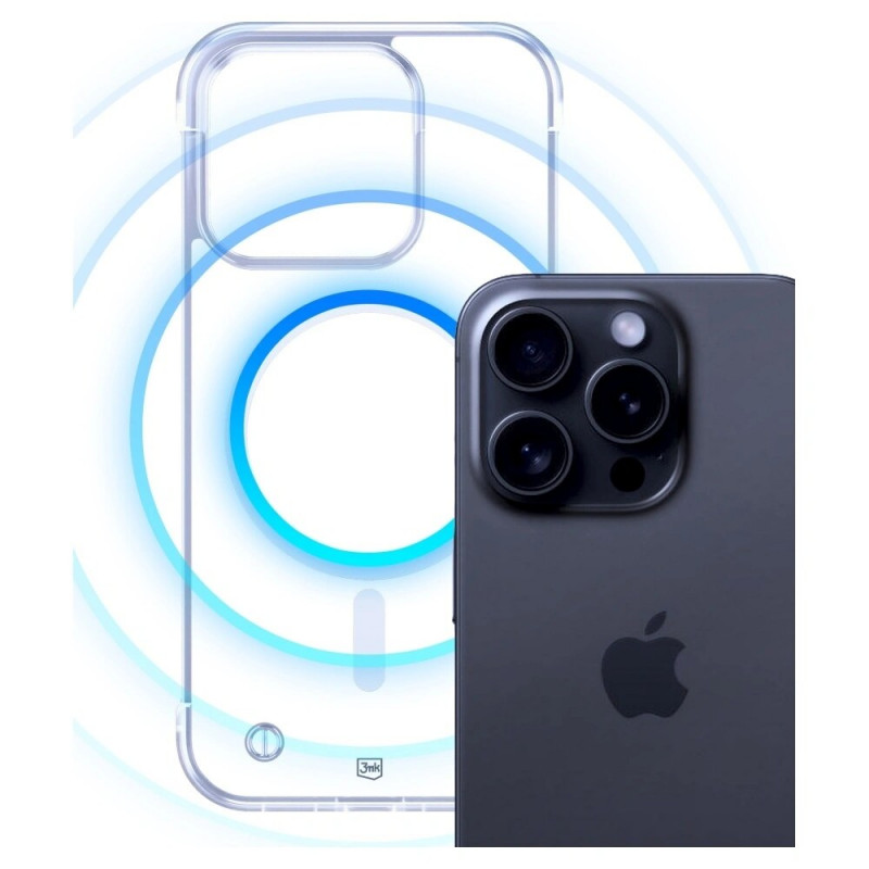 Funda para smartphone 3mk Just20g MagCase Apple iPhone 15 Pro, transparente