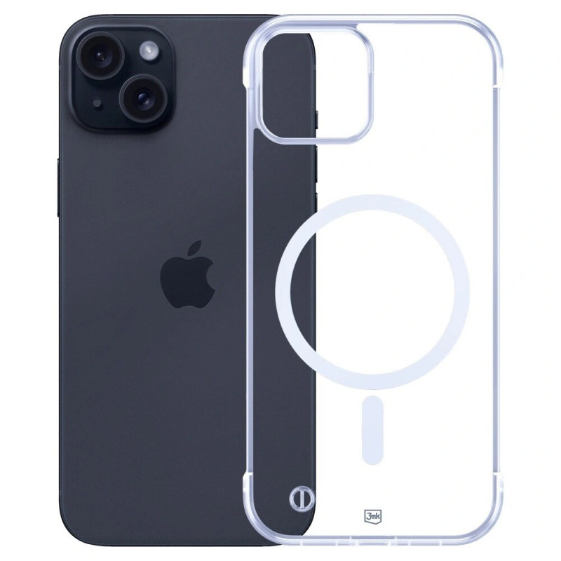Funda para smartphone 3mk Just20g MagCase Apple iPhone 15 Plus, transparente