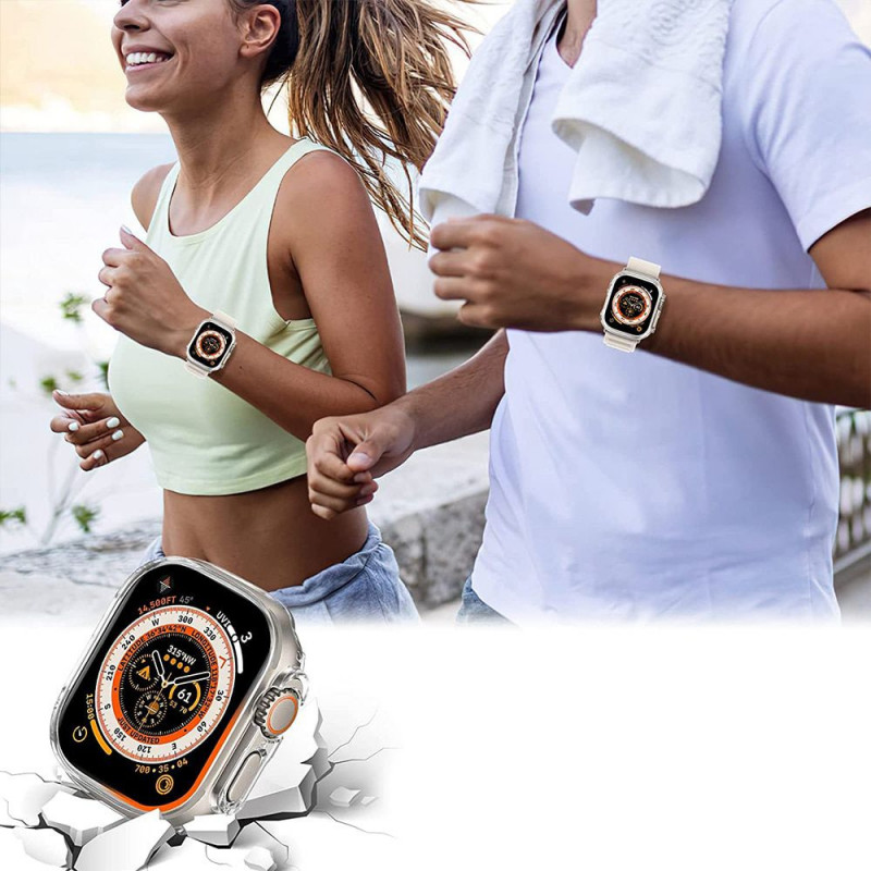 Funda Tech-Protect Defense360 para Apple Watch Ultra 1 / 2 / 3 49 mm, transparente