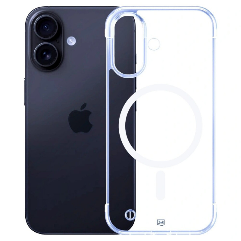 Funda para smartphone 3mk Just20g MagCase Apple iPhone 16 Plus, transparente