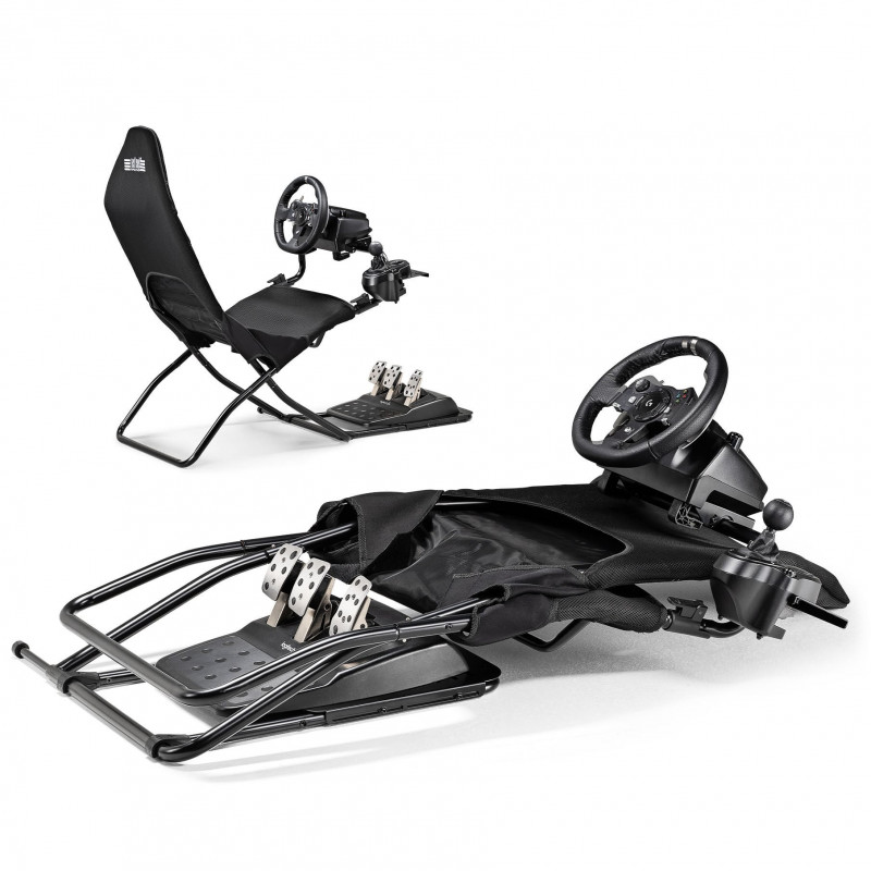 Cockpit plegable Next Level Racing GTLite Air, malla SIMAERO, negro