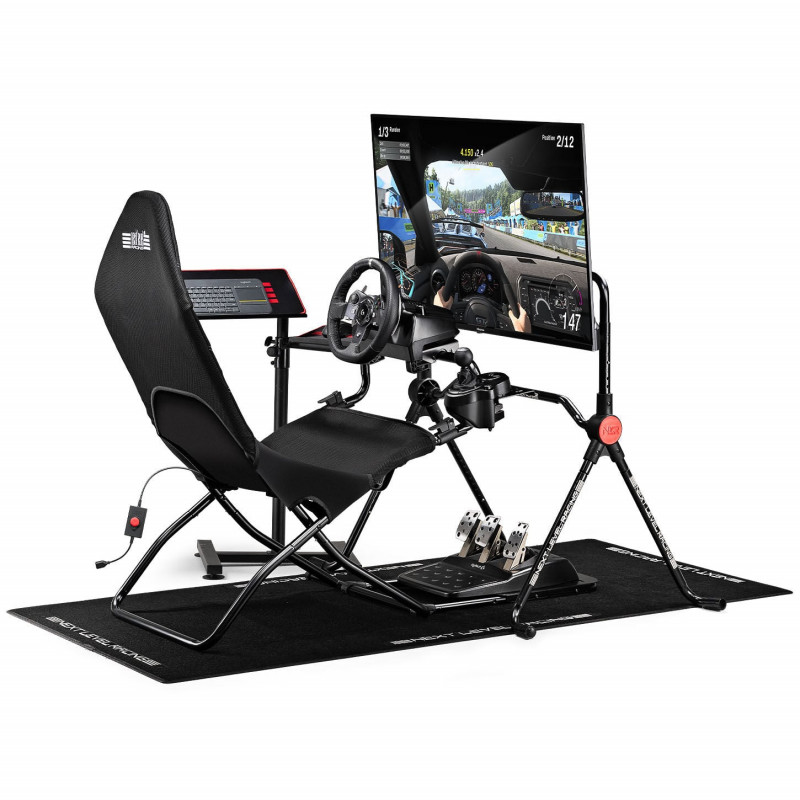 Cockpit plegable Next Level Racing GTLite Air, malla SIMAERO, negro