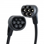 Cable de carga go-e Type 2 Black Edition, 22 kW, 7,5 m, negro