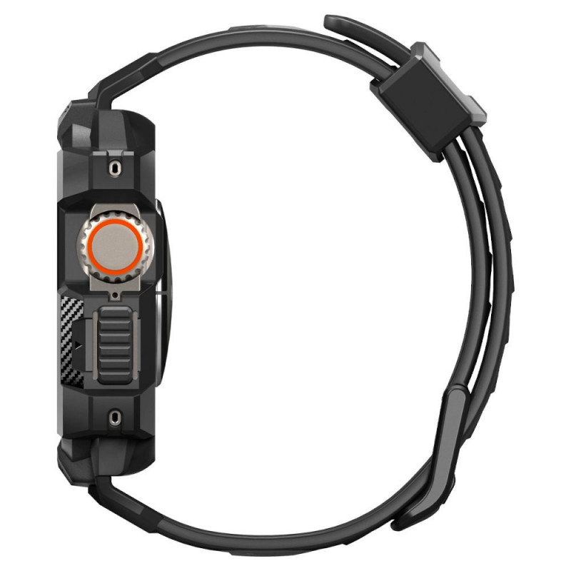 Correa con funda Spigen Rugged Armor Pro para Apple Watch Ultra 1 / 2 / 3 49 mm, negra