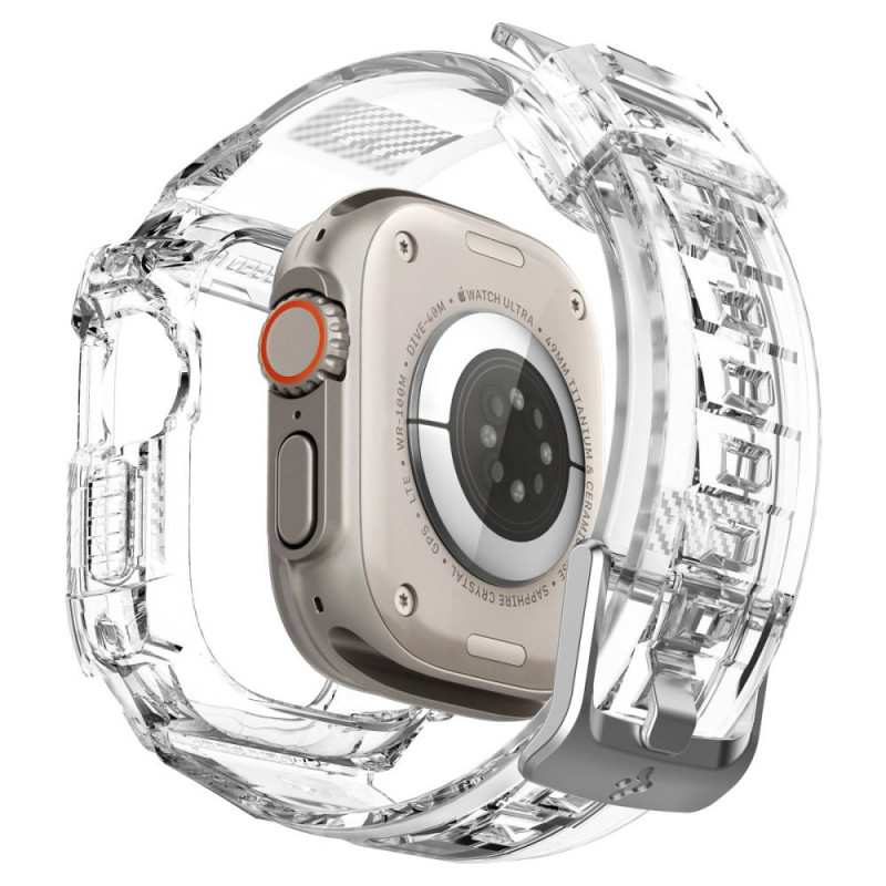 Correa con funda Spigen Rugged Armor Pro para Apple Watch Ultra 49 mm, transparente cristal