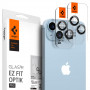 Protector de lente de cámara Spigen Optik.tR EZ Fit para Apple iPhone 14 / 14 Plus / 15 / 15 Plus, negro (2 uds.)