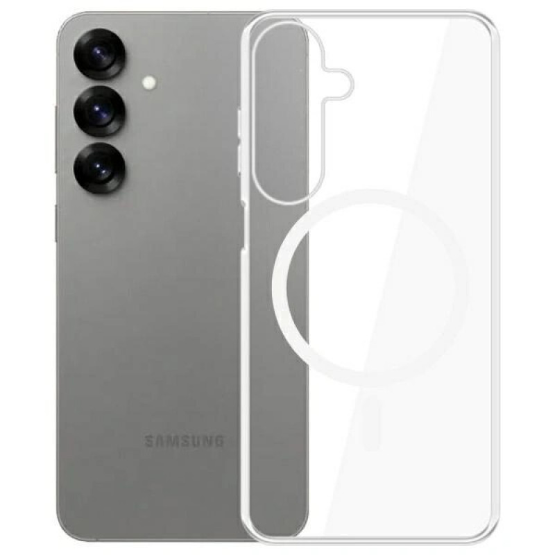 Funda 3MK Clear MagCase para Samsung Galaxy S25+, MagSafe, transparente