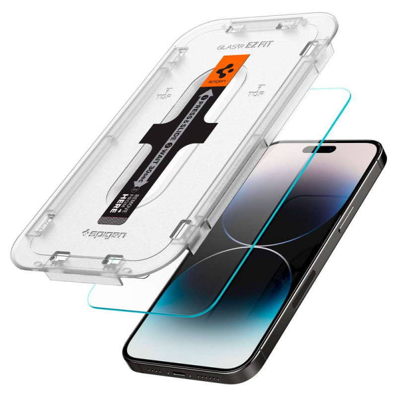 Spigen GLAS.tR EZ Fit Vidrio Templado para Apple iPhone 14 Pro Max (2 uds)