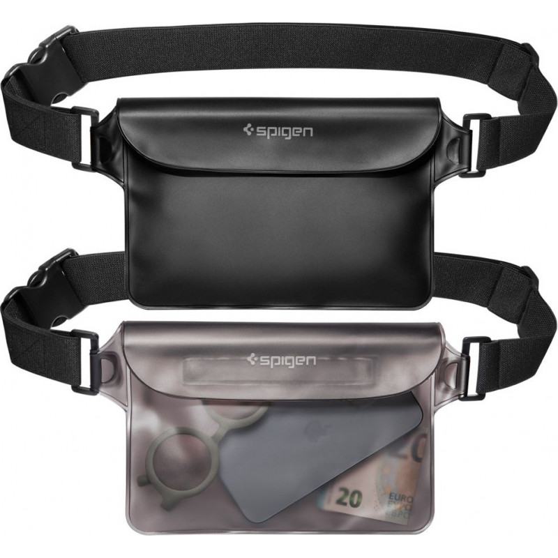 Riñonera impermeable universal Spigen Aqua Shield A620 IPX8, negra