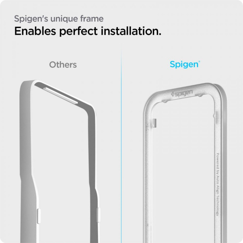 Vidrio templado Spigen ALM Glass FC para Apple iPhone 13 / 13 Pro / 14, negro