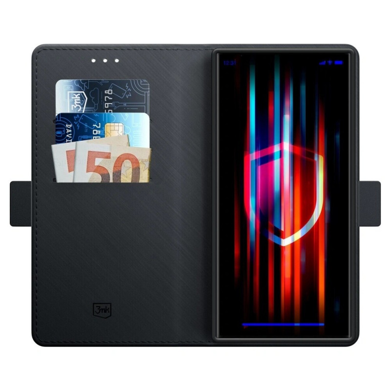 Funda cartera 3MK para Samsung Galaxy S25 Ultra, negra