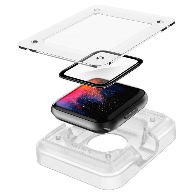 Protector de pantalla de cristal híbrido Spigen ProFlex EZ Fit AFL01220 para Apple Watch 4/5/6/7/8/9/SE 44/45 mm
