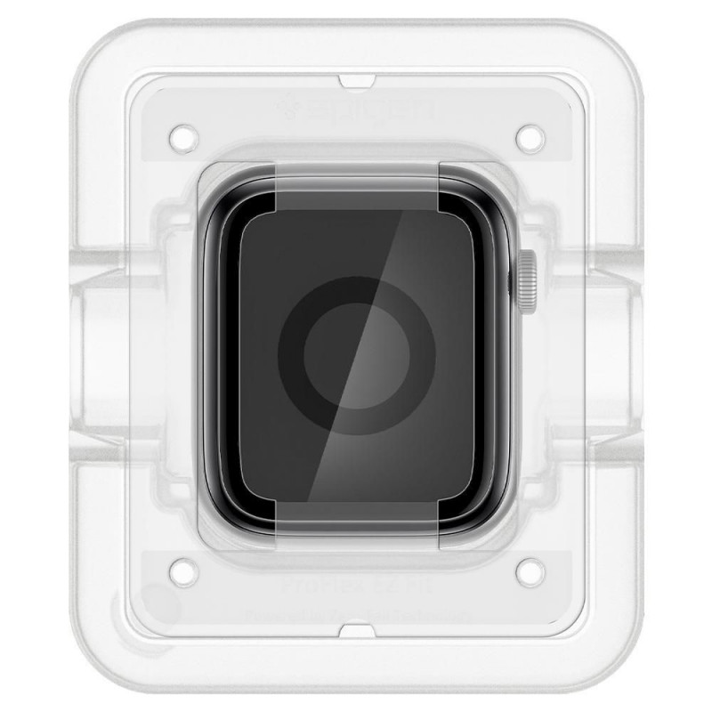 Protector de pantalla de cristal híbrido Spigen ProFlex EZ Fit AFL01220 para Apple Watch 4/5/6/7/8/9/SE 44/45 mm