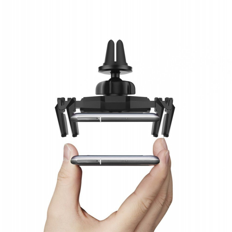 Soporte para teléfono para rejilla de ventilación de coche Spigen Click.r 000CP26265, negro