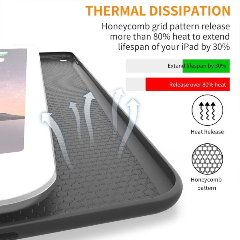 Funda Tech-Protect Smartcase THP770BLK para Apple iPad 9.7 (2017/2018, 5.ª/6.ª gen.), negra
