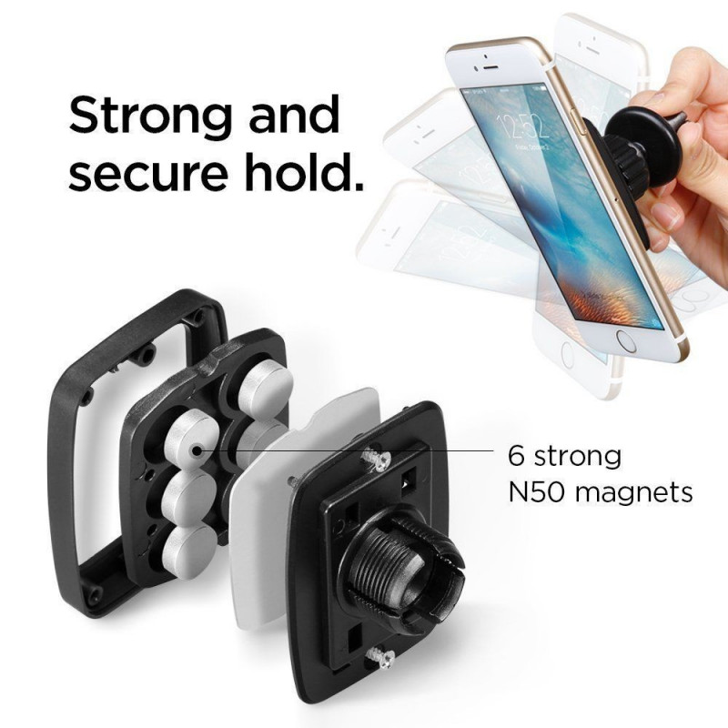 Soporte magnético para teléfono para rejilla de ventilación de coche Spigen H12 000CD20115, negro